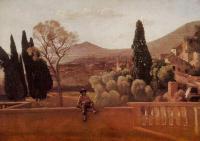 Corot, Jean-Baptiste-Camille - Gardens of the Villa d'Este at Tivoli